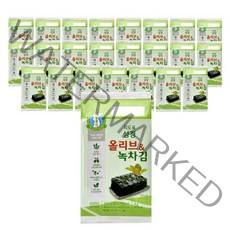 지도표성경 올리브 녹차 식탁김, 4g, 24개