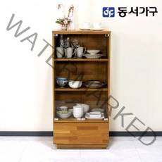 동서가구 소프 하비 600 유리 장식장 DJD046, 멀바우