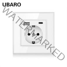 융 스위치 콘센트 전기 110v 220v 돼지코 아일랜드 식탁 팝업 빌트인 간판 타이머 누워서 불끄기 ai 스마트 14686mm eu de ru es 표준 강화 크리스탈 유리, ds-86-u1-typec-w, 110-250v