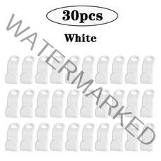 언제나 깔끔한60 30 피스 미니 옷걸이 커넥터 후크 계단식 정리 랙 옷장 의류 보관 공간 절약, 한개옵션1, 01 30pcs-White
