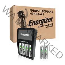에너자이저 맥시 충전기 + 충전지 AA 4p + AAA 2p, 1세트