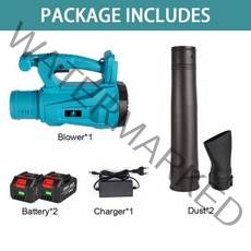 마키타 배터리용 무선 전기 송풍기 먼지 청소기 정원 도구 18V 6 개 속도 분당 20000r, 03 2 Battery EU Plug