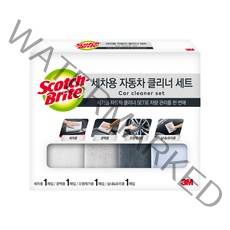 3M 프리미엄 세차용 자동차 세차타월 클리너세트, 혼합색상, 1세트
