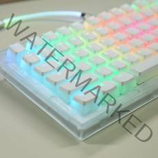 투명 키보드 키캡 더블 스킨 포인트 기계식 예쁜 RGB 커스텀 저소음 PBT 61 68 84 87 104, ., 표준, C.화이트  봉투포장