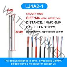 iot스위치 Cloweit 근접 센서 스위치 소형 M4 M5 M6 1mm 스테인리스 스틸 유도 LJ4A3 LJ5A3 LJ6A3 금속 자동 감지, [02] M4 Smooth tube, [05] DC NO