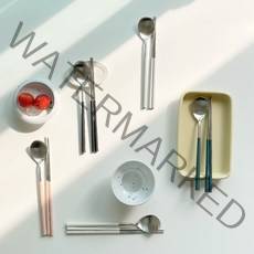 골든벨 모네 수저세트 숟가락 젓가락 백화점 커트러리, 01.블랙