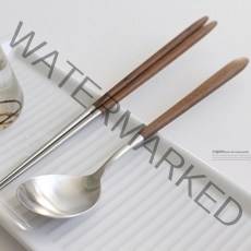 골든벨 메이플우드 신혼부부 숟가락/젓가락 나무수저세트, 2.젓가락