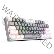커스텀키보드 광축키보드 사무용키보드 razer키보드redragon fizz k617 rgb usb 미니 기계식 게임용 키보드 빨간색 스위치 61 키 유선 분리형 케이블 여행용, k617rgb-gw, 빨간 스위치