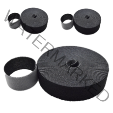 프렌치코다 벨크로 찍찍이 전선 정리 고정 홀더 케이블타이 20mm x 길이 5m, 검정, 3개