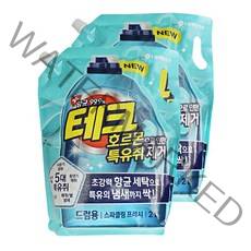 엘지 테크 세탁세제 호르몬으로 인한 특유취제거 드럼용 액체세제 프레쉬 2L 2개