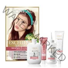 로레알파리 엑셀랑스 파리지앵 시크 염모제, 5 6 분홍빛 자연갈색, 1개