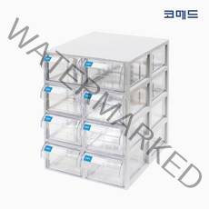 코메드 CMD-602-4 멀티박스 8칸 투명서랍장