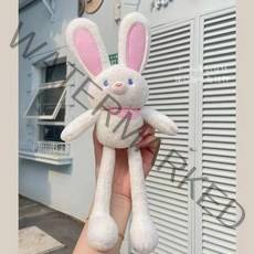 토끼애착인형 귀여운 만화 긴 귀 토끼 부드러운 봉제 인형 어린이용 30cm 크리스마스 선물 잠자는 장난, 01 white_01 30cm
