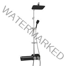 솔바스 SKR-002 선반형 해바라기 레인샤워기 블랙