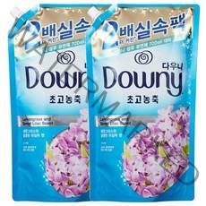 다우니 초고농축 섬유유연제 레몬그라스와 달콤한 라일락 향 리필, 1.6L, 2개
