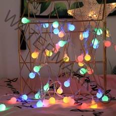 LED 감성 캠핑전구 크리스마스 앵두 줄전구 인테리어 조명 건전지 USB겸용 50구 100구, 50구 컬러