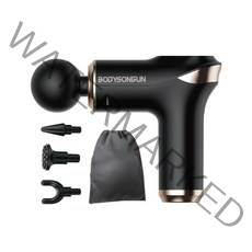 바디슨건 Ai70 소형 미니 무선 진동 전동 핸드 승모근 마사지 건 기계 휴대용 마사지기 4종헤드 고급융 파우치포함, 바디슨건Ai70블랙