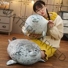하프 물범 물개 모찌 쿠션 인형 대형 2size 안고자는 애착인형 낮잠 바디필로우, 방실웃는 흰색물범 40CM