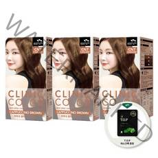 꽃을든남자 크리닉 염색약 3개 TOP 알로에 마스크팩 증정, CN7 카푸치노브라운 3개(패션칼라용)