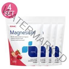 GNC [4개 SET] 츄어블 마그네슘 250mg 60정 소프트츄, 1