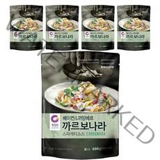 청정원 베이컨 앤 까망베르 까르보나라 스파게티소스, 250g, 5개