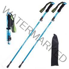 JENMV 5단 등산 스틱 초경량 등산스틱 2p 1세트 노르딕워킹스틱+ 스틱 케이스, 롱(적합신장 170cm-190cm), 스카이