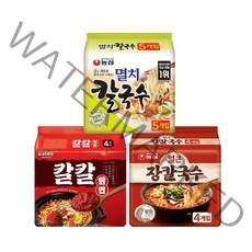 농심 칼국수 라면 3종 세트 (멸치칼국수+칼칼닭면+얼큰장칼국수) / 총 멀티팩 3개, 상세 설명 참조
