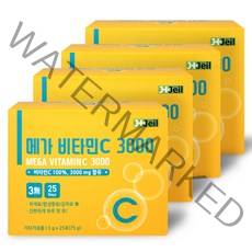 제일헬스 메가도스NON GMO 순수비타민C 3000mg 100포 고함량비타민C 울트라파인