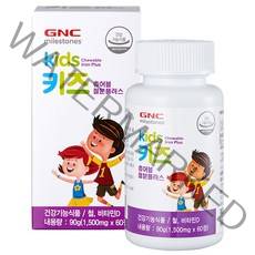 GNC 키즈 츄어블 철분 플러스 비타민D, 60정, 1개