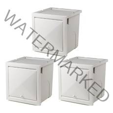 멀티 큐브박스 리빙박스 40L, 화이트, 3개