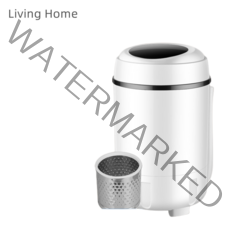 Living Home 리빙홈 미니세탁기 4kg 가정용 속옷 양말 10분 세탁 즉시설치, 화이트
