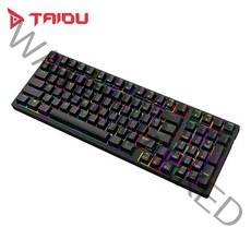 TAIDU 타이두 98키 K850 교체축 RGB 게이밍 기계식 키보드 적축, 블랙