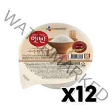 CJ 햇반 구수한쌀밥 즉석밥 210g x 12개, 상세페이지 참조