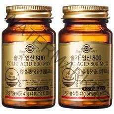 솔가 엽산 800, 100정, 2개