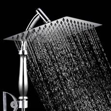 더준 스테인레스 해바라기 샤워기 헤드 사각, 1개