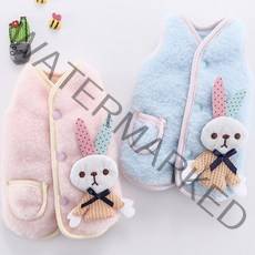 코코스튜디오 예쁜 강아지옷 고양이 토끼 플리스 조끼, 코코 래빗 양털조끼/스카이