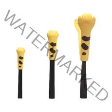 cocooning 유아 어린이 성인 화목한 냥냥이 캐릭터 베이커리 빵집게, 대, 옐로우