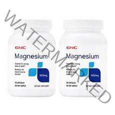 GNC 마그네슘 Magnesium 500mg 120캡슐 x 2개, 60캡슐 x 1개