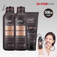 닥터포헤어 폴리젠 새치케어 블랙샴푸 500mlx2+트리트먼트 150ml, 없음