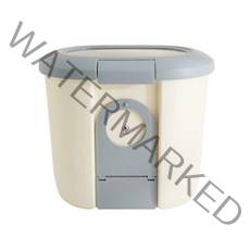 딩동펫 반려동물 사료보관통 겸용 식기, 그레이