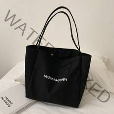 여성 숄더 가방 캔버스 대용량 에코 캐주얼 토트 쇼퍼 여성 핸드백 편지 인쇄 재사용 쇼핑백 디자이너