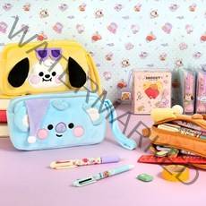 [BT21] 인형 펜 파우치 [파티]/디자인문구 필통 캐릭터 패브릭필통, RJ