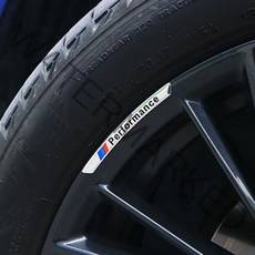 BMW M 퍼포먼스 휠 가드 엠블럼 스크레치방지 4p, 실버
