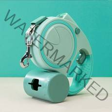 리드줄 강아지줄 강아지산책줄 2022New 애완 동물 가죽 끈 라이트 자동 개폐식 소형 및 중형 개 Pomeranian, 03 green_01 3m