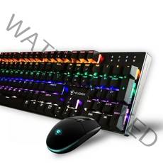 [지클릭커]GMK-510X 기계식 유선키보드 세트, 블랙-청축