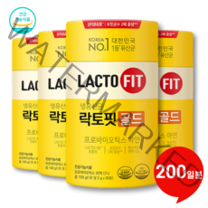 락토핏 생유산균 골드 LACTO 5X 프로바이오틱스 아연 유산균 1박스 50포, 4통 (200일분)