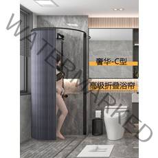 방수 샤워부스 조립식 샤워파티션 욕실 파티션 칸막이, 높이 200 x 지름 100 cm C타입크림색