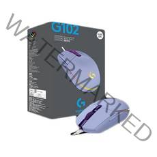 로지텍 G102 2세대 LIGHTSYNC 게이밍 유선마우스 MU0054, 라일락