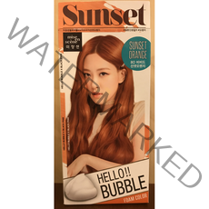미쟝센 헬로 버블 폼 컬러 90g 염색약 비비드 선셋오렌지, 더스티애쉬