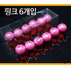 낚시공일공 쭈꾸미볼 애자 (6개입) 주꾸미 쭈꾸미 문어 갑 오징어 바다 낚시 바늘 봉돌 싱커 에자 바다낚싯바늘